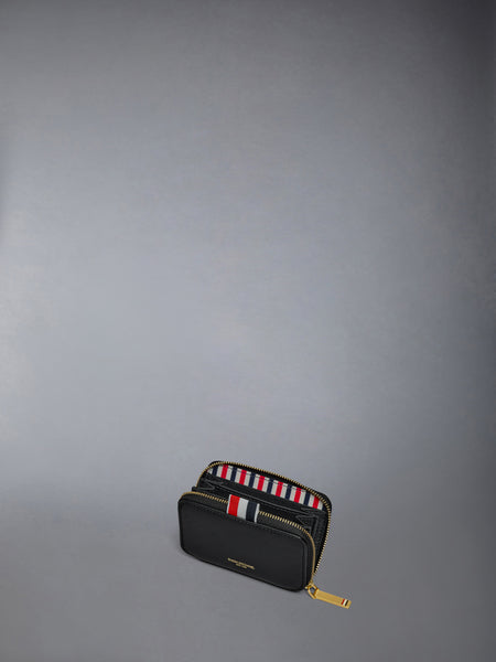 SMOOTH CALF ZIP CARD HOLDER BLACK