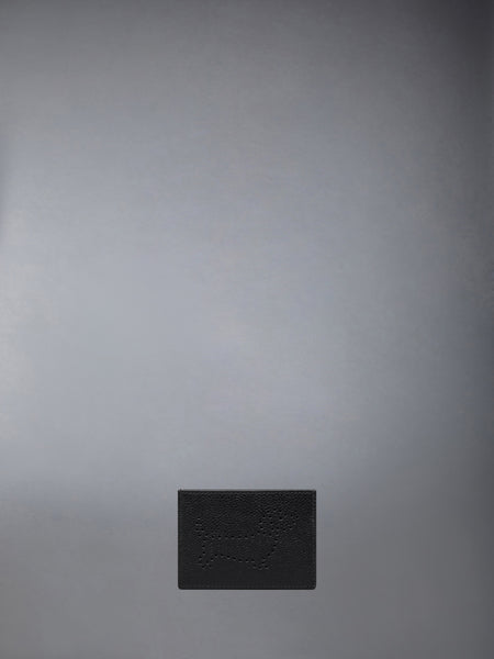 PEBBLE GRAIN HECTOR SINGLE CARD HOLDER BLACK