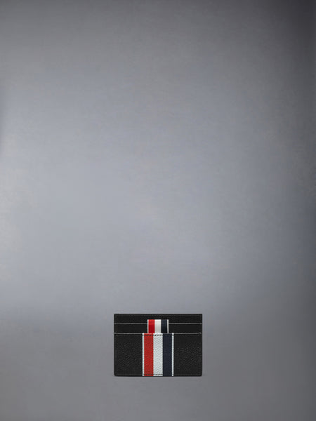 PEBBLE GRAIN RWB STRIPE DOUBLE SIDED CARD HOLDER BLACK