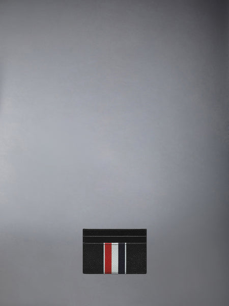 PEBBLE GRAIN RWB STRIPE DOUBLE SIDED CARD HOLDER BLACK