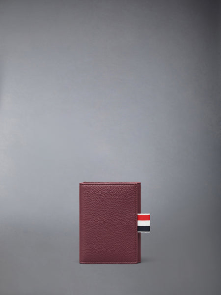 SOFT PEBBLE GRAIN TRIFOLD WALLET DK BURGUNDY
