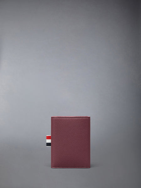 SOFT PEBBLE GRAIN TRIFOLD WALLET DK BURGUNDY