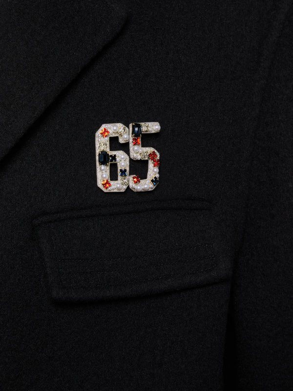 PEARL CRYSTAL BULLION EMBROIDERY 65 BROOCH - image 3