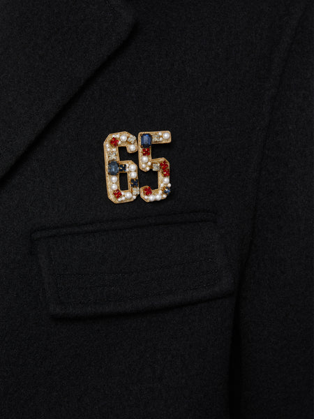 PEARL CRYSTAL BULLION EMBROIDERY 65 BROOCH GOLD