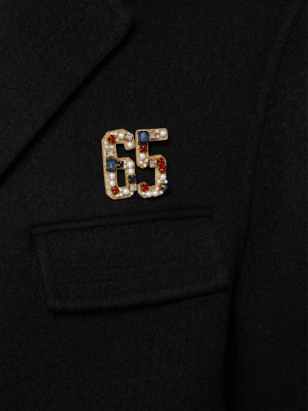 パール クリスタル バリオン刺繍 65 ブローチ - image 3