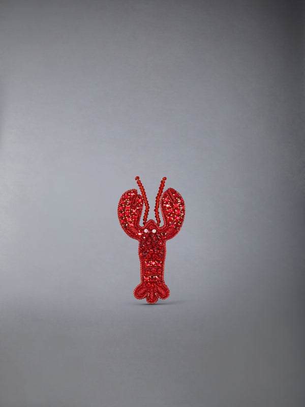 CRYSTAL BEADS BULLION LOBSTER BROOCH - featured image