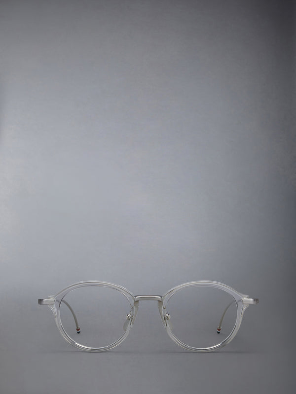 ACETATE AND TITANIUM ROUND EYEGLASSES - featured image