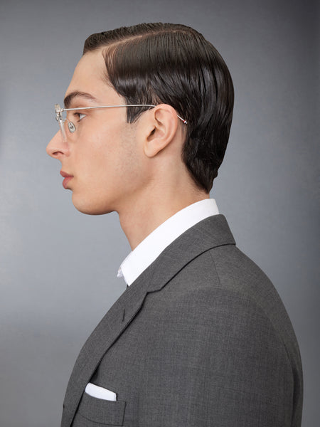 ACETATE AND TITANIUM ROUND EYEGLASSES CLEAR / TRANSPARENT