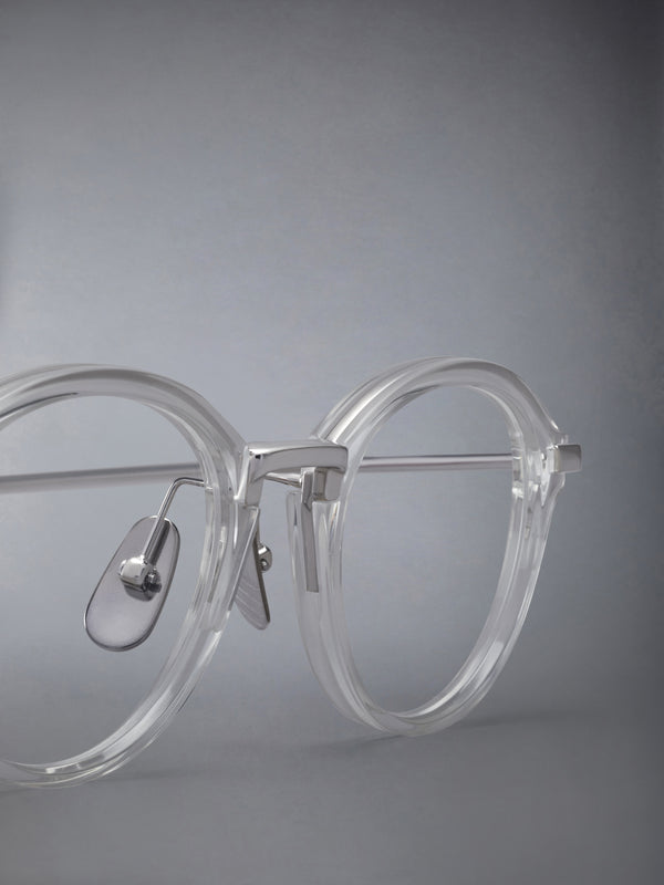 ACETATE AND TITANIUM ROUND EYEGLASSES - image 7