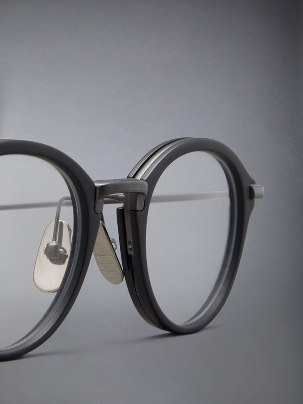 ACETATE AND TITANIUM ROUND EYEGLASSES - image 6