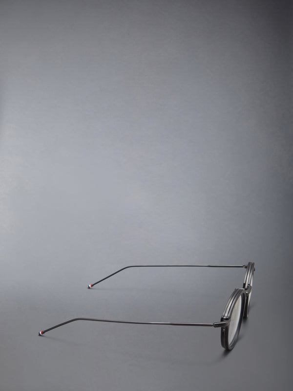 ACETATE AND TITANIUM ROUND EYEGLASSES - image 7