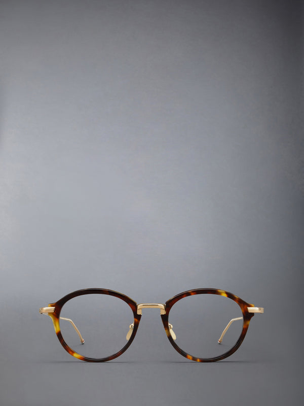 ACETATE AND TITANIUM ROUND EYEGLASSES - featured image