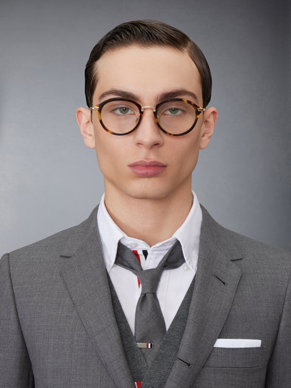 ACETATE AND TITANIUM ROUND EYEGLASSES - image 3