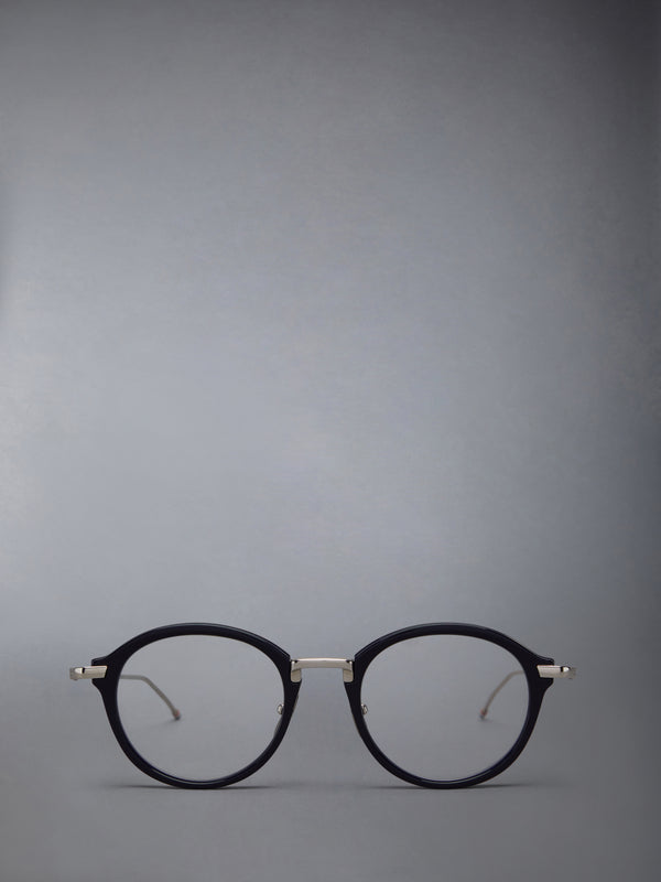 ACETATE AND TITANIUM ROUND EYEGLASSES - featured image