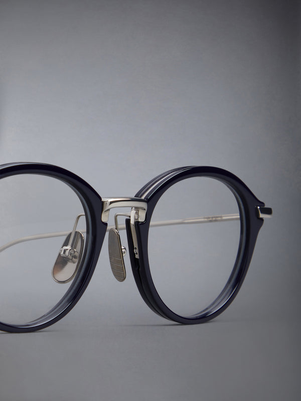 ACETATE AND TITANIUM ROUND EYEGLASSES - image 5