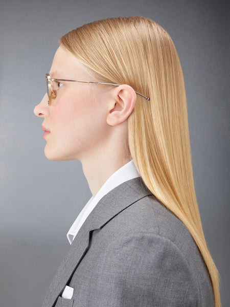 TITANIUM ROUND EYEGLASSES GOLD