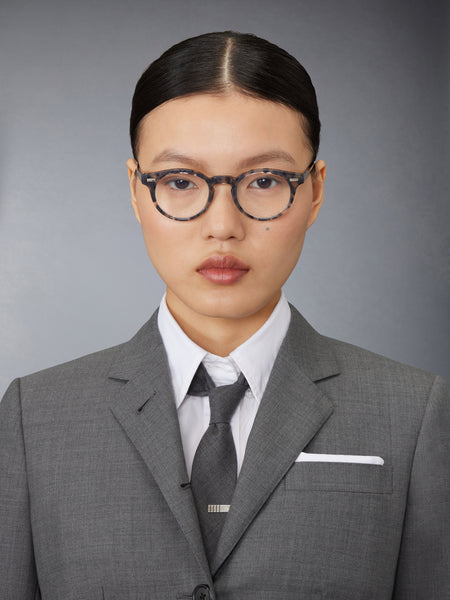 ACETATE ROUND EYEGLASSES DARK GREY