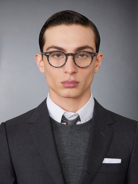 ACETATE ROUND EYEGLASSES DARK GREY