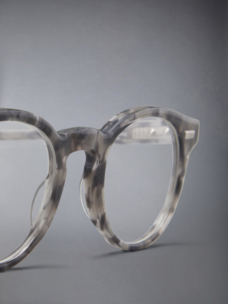 ACETATE ROUND EYEGLASSES DARK GREY