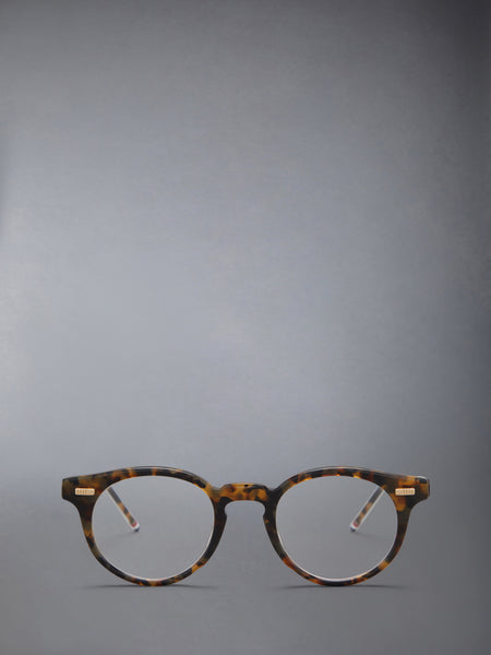 ACETATE ROUND EYEGLASSES DARK BROWN
