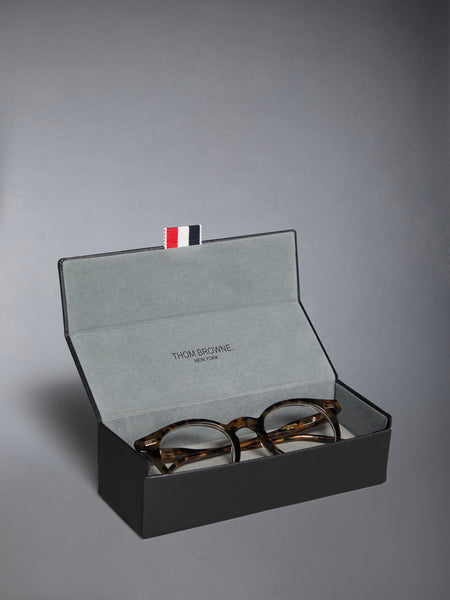ACETATE ROUND EYEGLASSES DARK BROWN