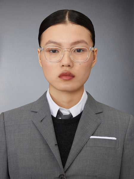 ACETATE RECTANGULAR EYEGLASSES CLEAR / TRANSPARENT