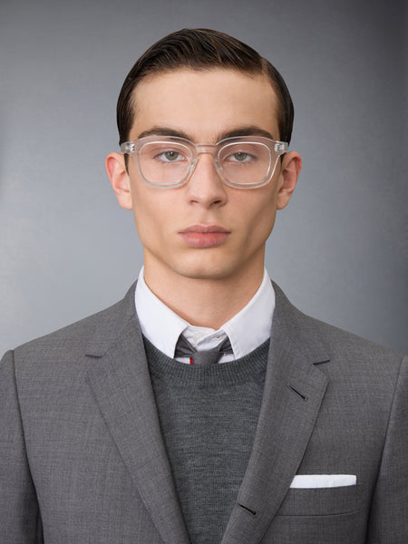ACETATE RECTANGULAR EYEGLASSES CLEAR / TRANSPARENT