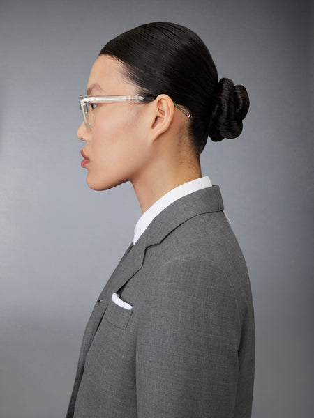ACETATE RECTANGULAR EYEGLASSES CLEAR / TRANSPARENT