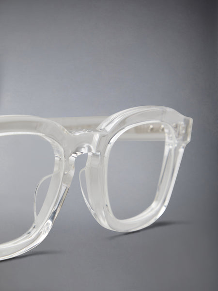 ACETATE RECTANGULAR EYEGLASSES CLEAR / TRANSPARENT