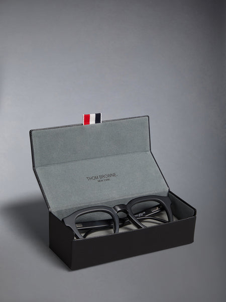 ACETATE RECTANGULAR EYEGLASSES BLACK/CHARCOAL