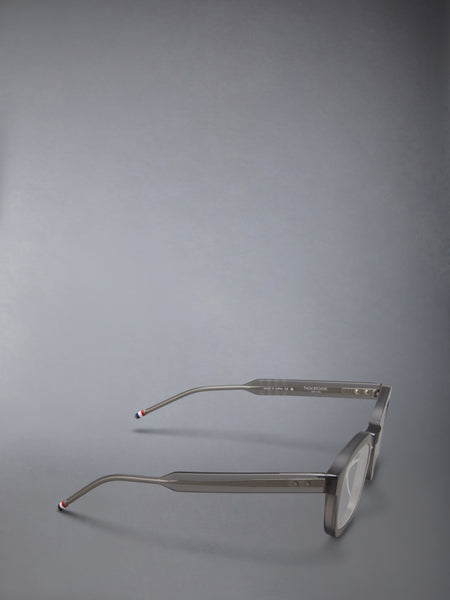 ACETATE RECTANGULAR EYEGLASSES LIGHT GREY