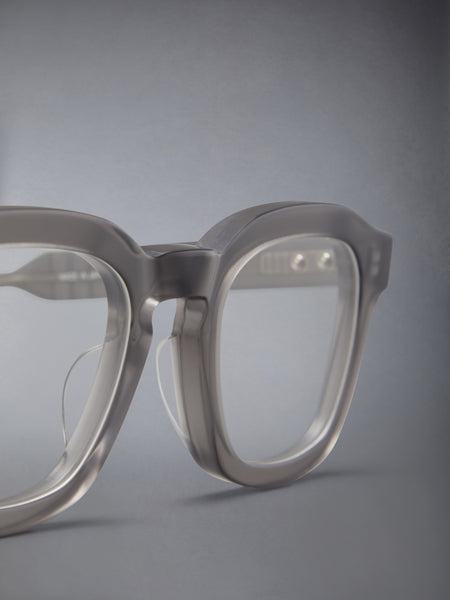 ACETATE RECTANGULAR EYEGLASSES LIGHT GREY