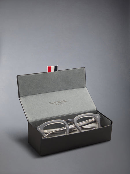ACETATE RECTANGULAR EYEGLASSES LIGHT GREY