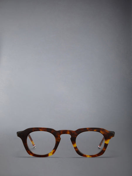 ACETATE OVAL EYEGLASSES MED BROWN