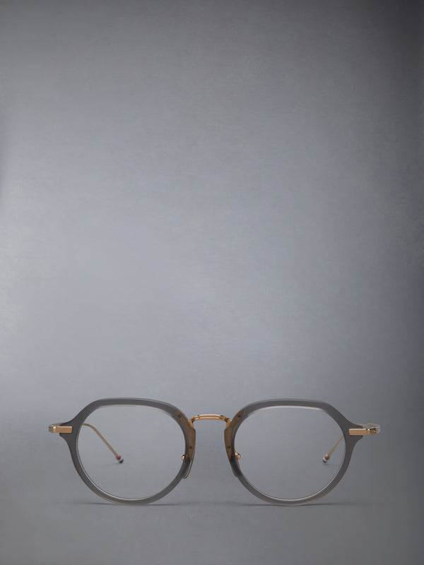 ACETATE AND TITANIUM ROUND EYEGLASSES - featured image