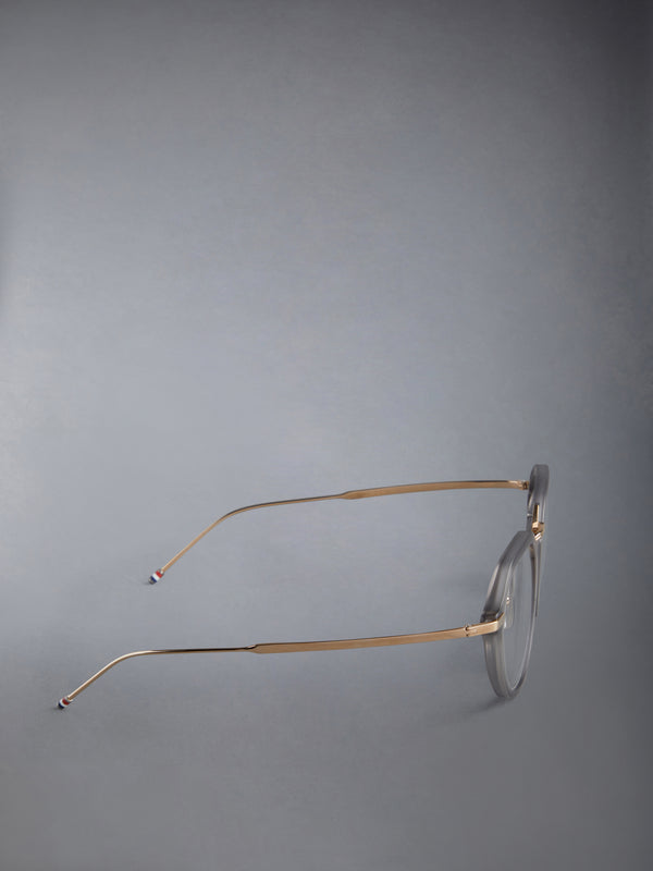 ACETATE AND TITANIUM ROUND EYEGLASSES - image 4