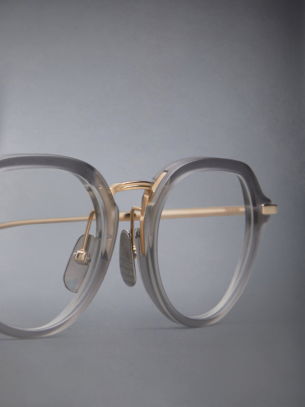 ACETATE AND TITANIUM ROUND EYEGLASSES - image 5