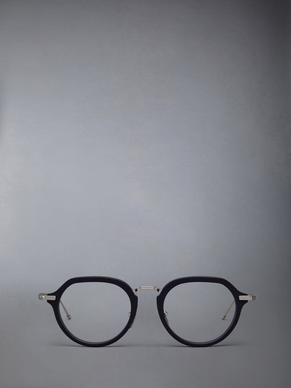 ACETATE AND TITANIUM ROUND EYEGLASSES - featured image
