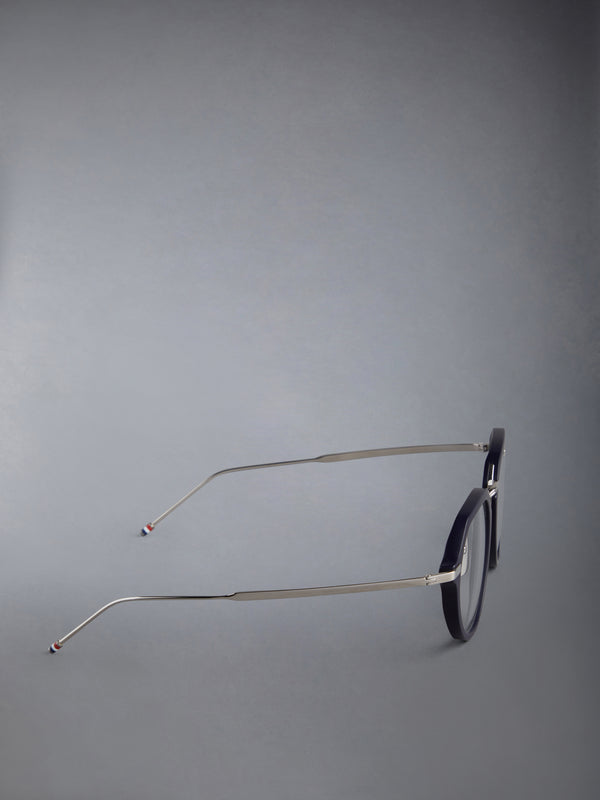 ACETATE AND TITANIUM ROUND EYEGLASSES - image 4