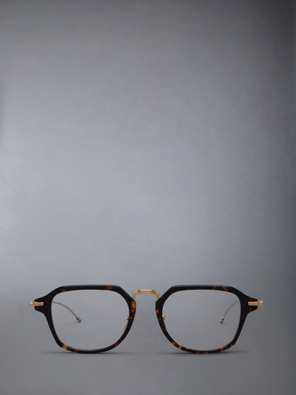 ACETATE AND TITANIUM RECTANGULAR EYEGLASSES - featured image