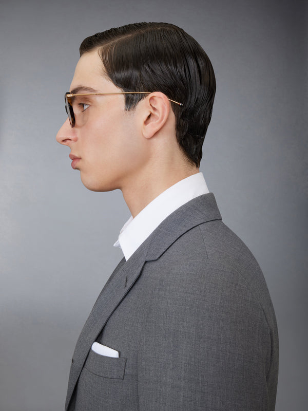 アセテートとチタンの長方形眼鏡 - image 5