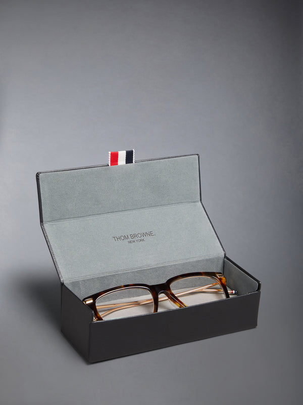 アセテートとチタンの長方形眼鏡 - image 8