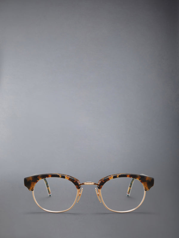 ACETATE AND TITANIUM OVAL EYEGLASSES - featured image