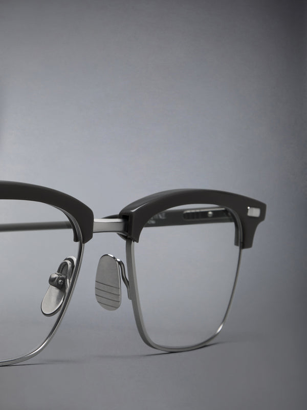 ACETATE AND TITANIUM RECTANGULAR EYEGLASSES - image 3