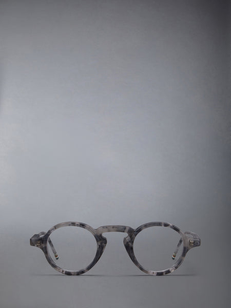 ACETATE ROUND EYEGLASSES DARK GREY