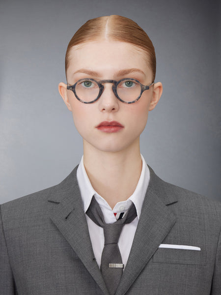 ACETATE ROUND EYEGLASSES DARK GREY