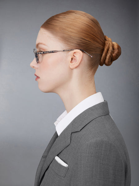 ACETATE ROUND EYEGLASSES DARK GREY