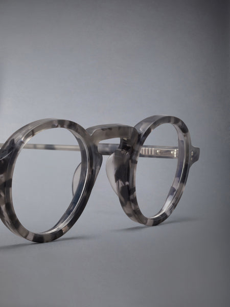 ACETATE ROUND EYEGLASSES DARK GREY