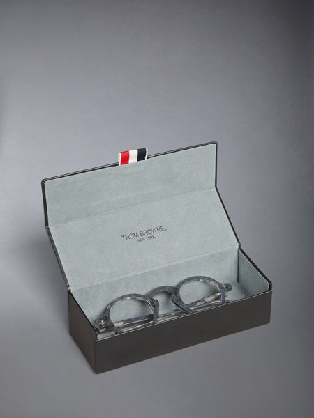 ACETATE ROUND EYEGLASSES DARK GREY