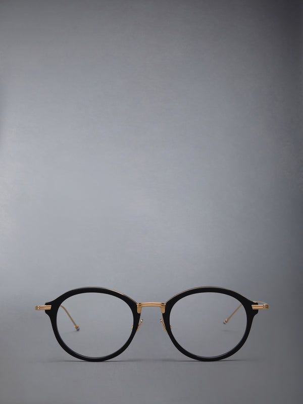 ACETATE AND TITANIUM ROUND EYEGLASSES - featured image